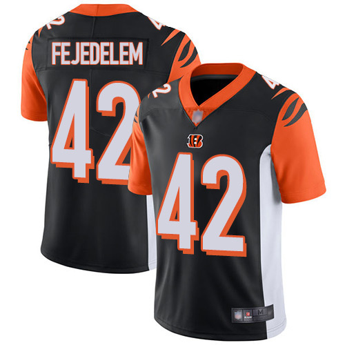 Cincinnati Bengals Limited Black Men Clayton Fejedelem Home Jersey NFL Footballl 42 Vapor Untouchable